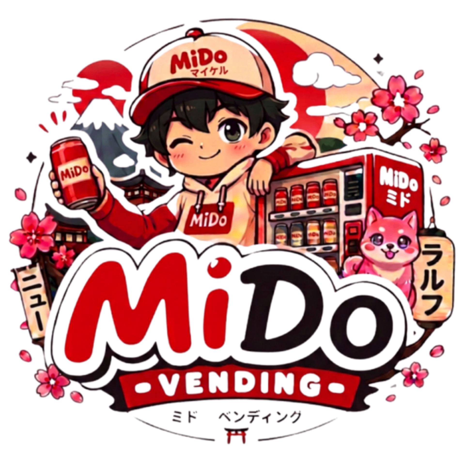 Michael mascot — MiDo snack and drink vending